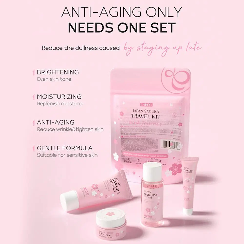 KissICON 1 set KissIcon Sakura Set Cleanser Serum Toner SPF -
