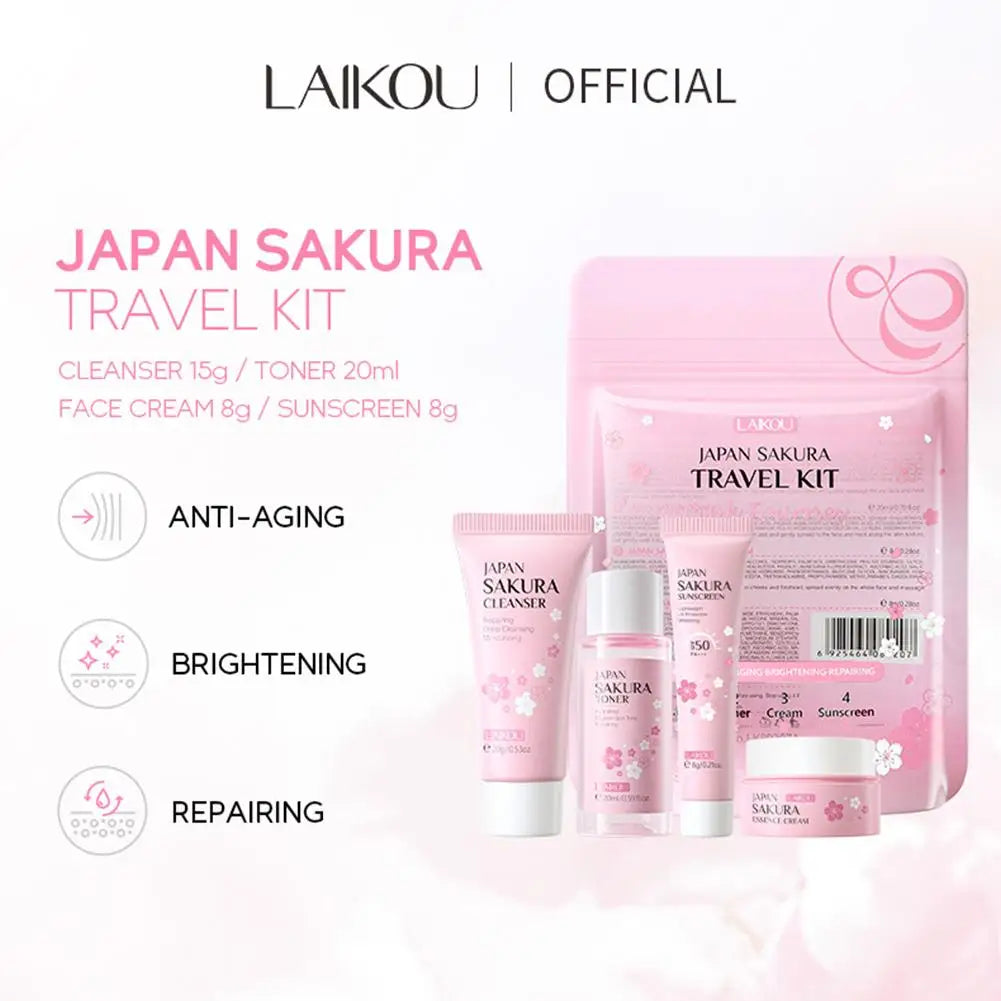 KissICON 1 set KissIcon Sakura Set Cleanser Serum Toner SPF -