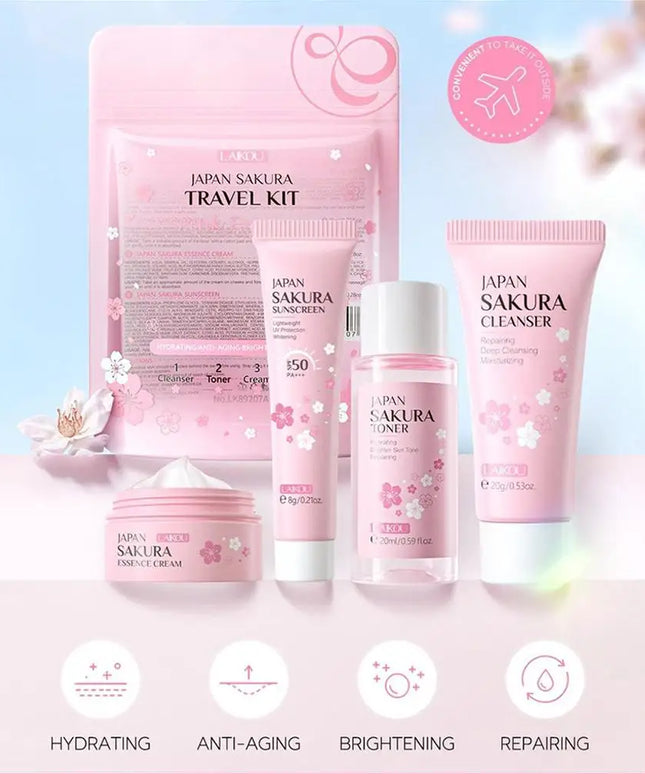 KissICON 1 set KissIcon Sakura Set Cleanser Serum Toner SPF -