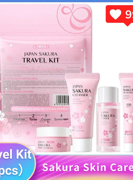 KissICON 1 set KissIcon Sakura Set Cleanser Serum Toner SPF -