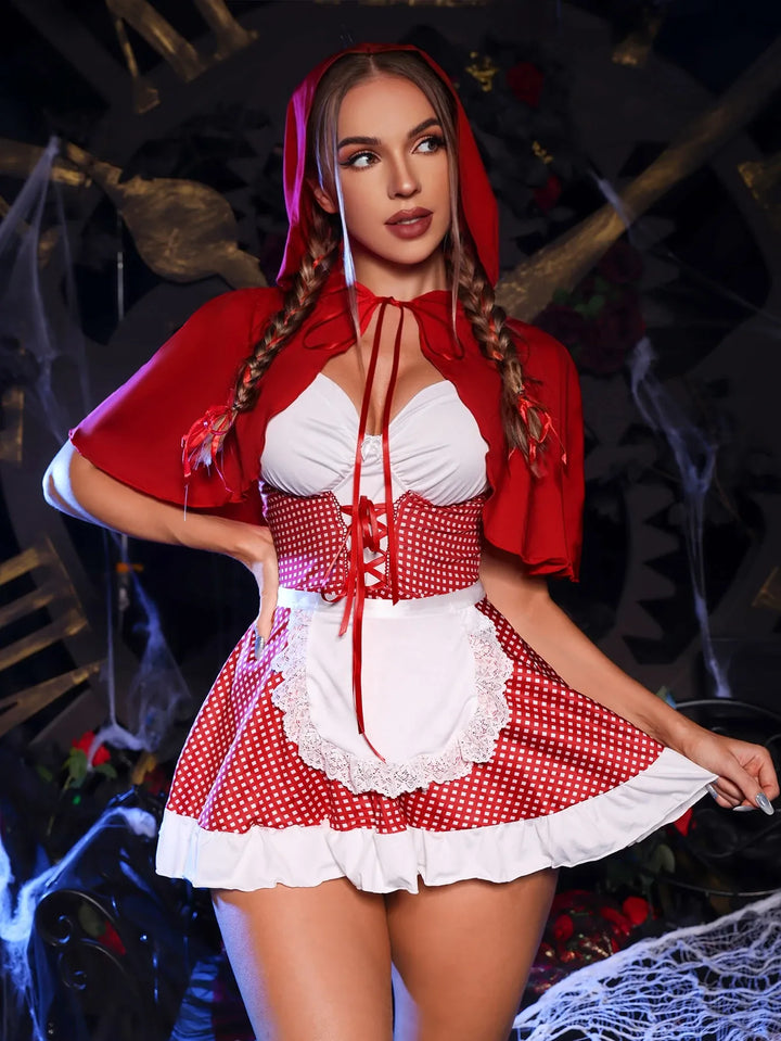 Sexy Little Red Riding Hood Costume Nightgown Set