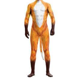 KissICON 1 / XXL Halloween Costume  Adult Mens Wild Animal Cosplay Costume Full Cover 3D Print Beast Petsuit Jumpsuit Bodysuit Tail