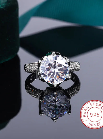 KissICON 10 💋 Beautiful S925 Silver Ring For Women- AAAA Zircon Sparkle