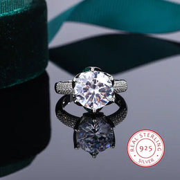 KissICON 10 💋 Beautiful S925 Silver Ring For Women- AAAA Zircon Sparkle