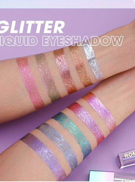 KissICON 10-Colors Eyeshadow Set 10color Glitter Liquid Eyeshadow Set – Gift