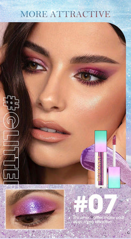 KissICON 10-Colors Eyeshadow Set 10color Glitter Liquid Eyeshadow Set – Gift