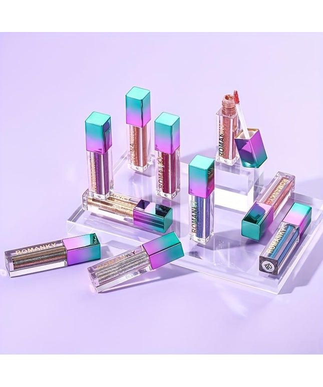KissICON 10-Colors Eyeshadow Set 10color Glitter Liquid Eyeshadow Set – Gift