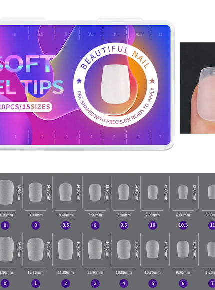 KissICON 10 Frosted Almond Nails Press On Acrylic Tips -