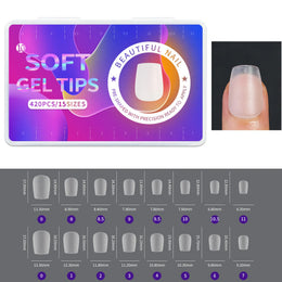 KissICON 10 Frosted Almond Nails Press On Acrylic Tips -