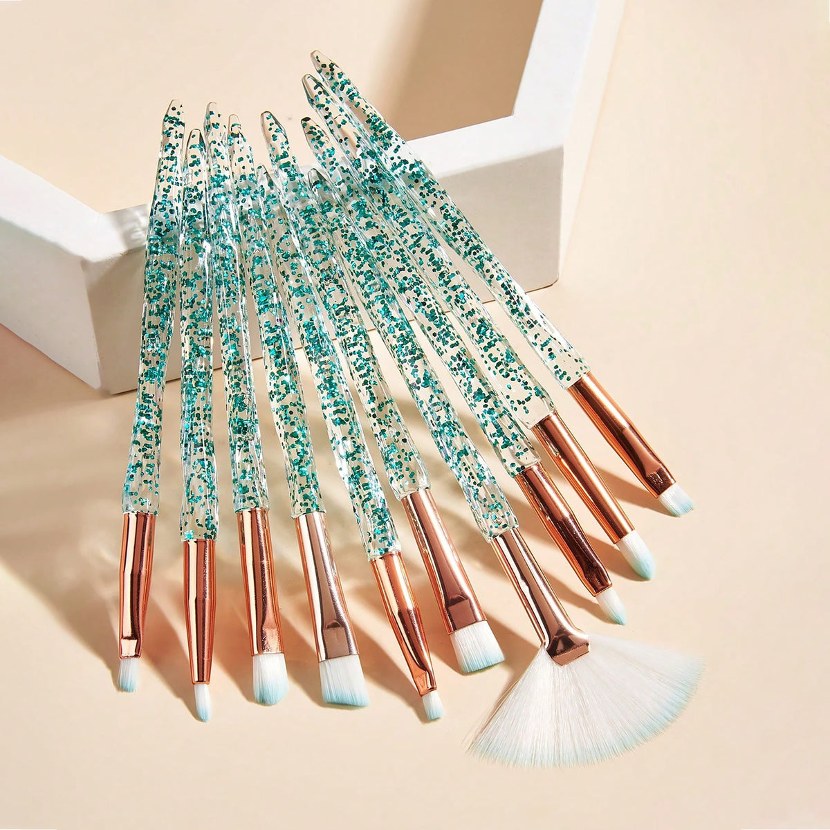 KissICON 10 Green Makeup Brushes [KissIcon] Baopinger Makeup Brush Set - Soft Nylon