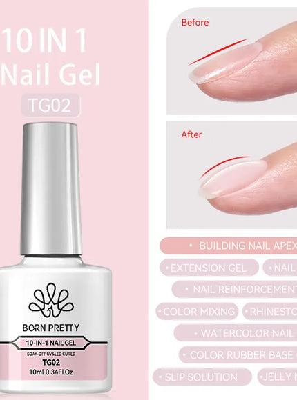KissICON 10 IN 1 Nail Gel2 KissIcon Born Pretty Base and Top Coat Gel