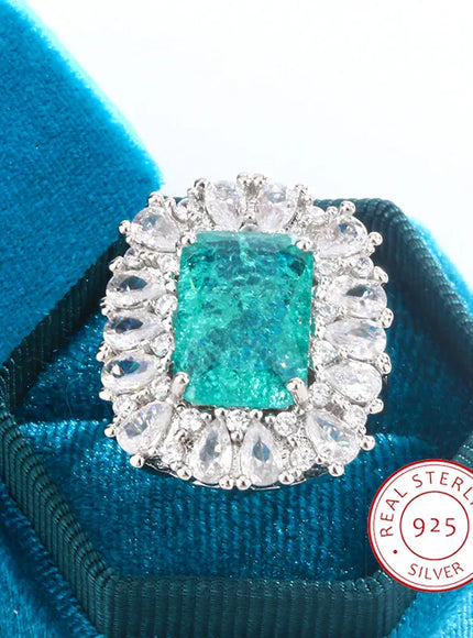 KissICON 10 KissIcon Fashion Luxury Blue Zirconia Ring - Bridal Gift