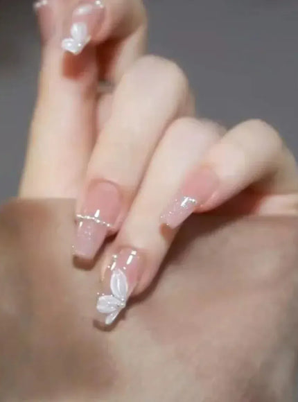 KissICON 10 [KissIcon] Pink Press On Nails - Reusable Acrylic