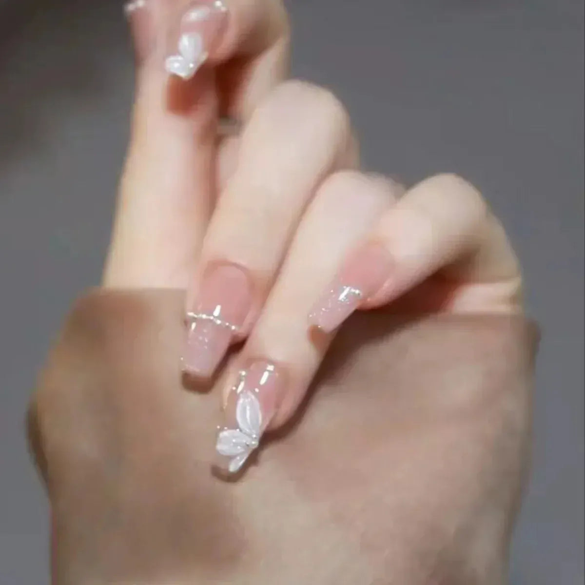 KissICON 10 [KissIcon] Pink Press On Nails - Reusable Acrylic