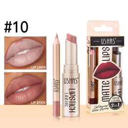 KissICON 10# KissIcon Ushas Lipstick Lipliner Set - Long Lasting