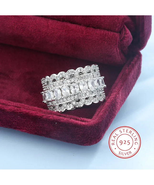 KissICON 10 💋 Korean Lace Flower 925 Silver Ring - Elegant Retro Charm