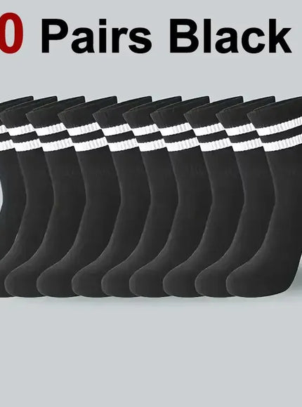KissICON 10 Pairs Black / China Mainland / One Size Breathable AutumnWinter MidTube Sport Socks 1020 Pairs