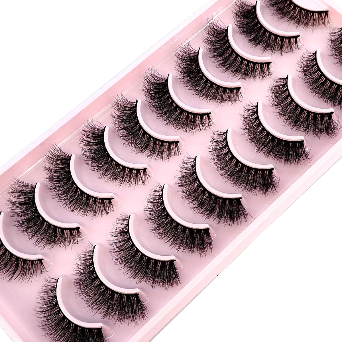 KissICON 10 pairs FA-11 KissIcon Faux Mink Eyelashes 3D Cross Lash Set