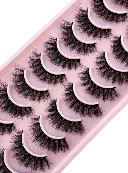 KissICON 10 pairs FA-12 KissIcon Faux Mink Eyelashes 3D Cross Lash Set