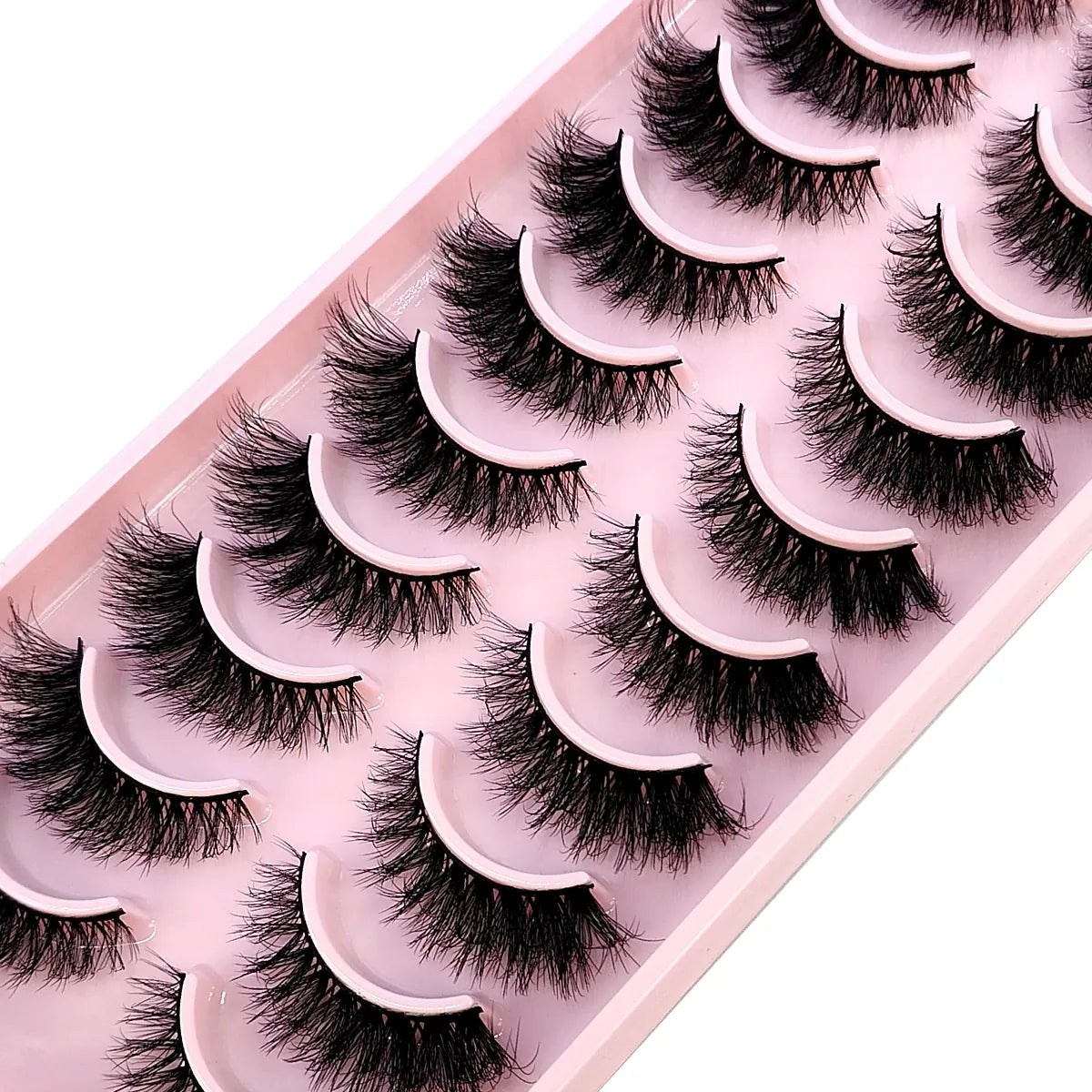 KissICON 10 pairs FA-13 KissIcon Faux Mink Eyelashes 3D Cross Lash Set