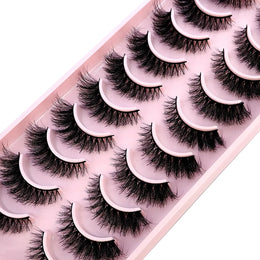 KissICON 10 pairs FA-13 KissIcon Faux Mink Eyelashes 3D Cross Lash Set