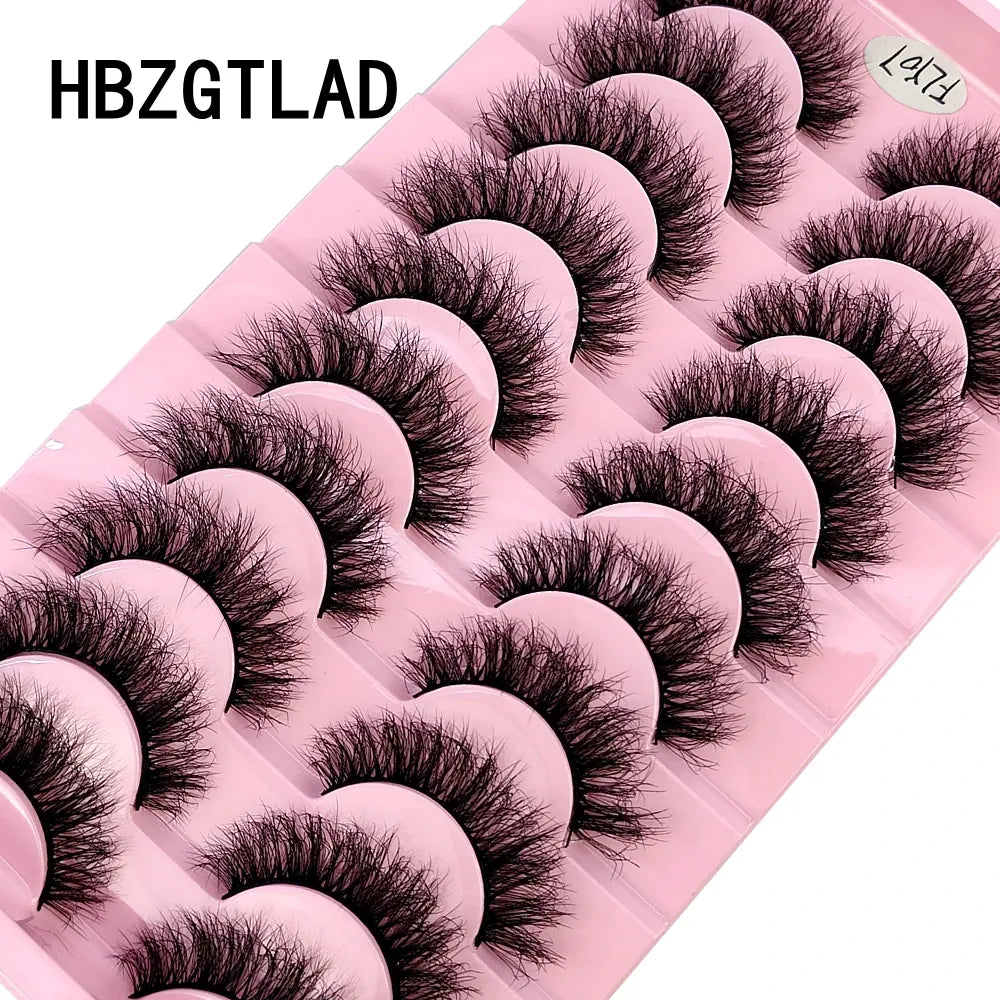 KissICON 10 pairs Fly-07 KissIcon Faux Mink Eyelashes 3D Cross Lash Set