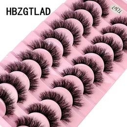 KissICON 10 pairs Fly-07 KissIcon Faux Mink Eyelashes 3D Cross Lash Set