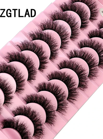 KissICON 10 pairs Fly-13 KissIcon Faux Mink Eyelashes 3D Cross Lash Set
