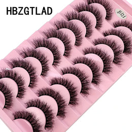 KissICON 10 pairs Fly-18 KissIcon Faux Mink Eyelashes 3D Cross Lash Set