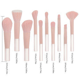 KissICON 10 PCS 2 KissIcon 10 Color Mini Makeup Brush Set Portable