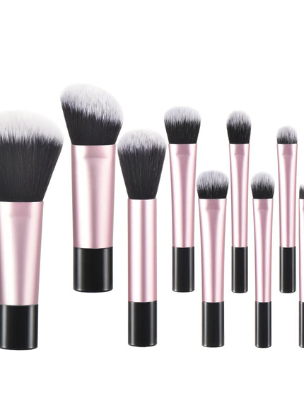KissICON 10 PCS 4 KissIcon 10 Color Mini Makeup Brush Set Portable