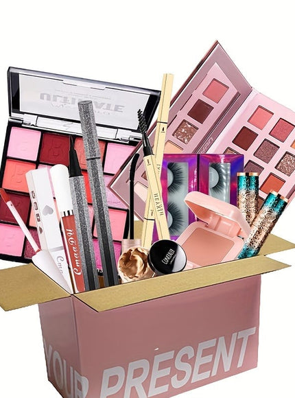 KissICON 10 Piece Set Complete Beginner Makeup Gift Set – Eyes Lips Face