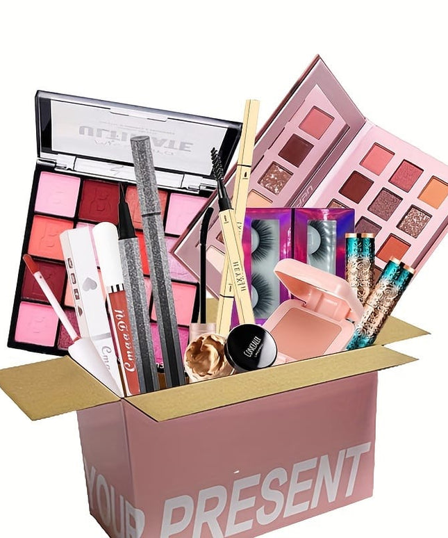 KissICON 10 Piece Set Complete Beginner Makeup Gift Set – Eyes Lips Face