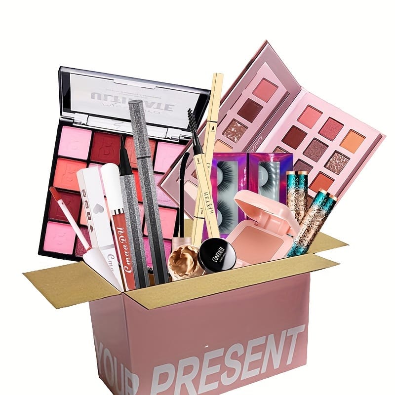 KissICON 10 Piece Set Complete Beginner Makeup Gift Set – Eyes Lips Face