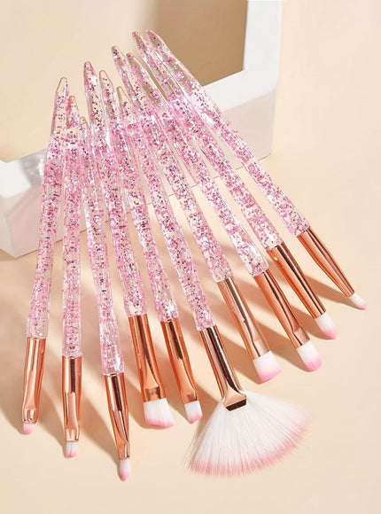 KissICON 10 Pink Makeup Brushes [KissIcon] Baopinger Makeup Brush Set - Soft Nylon