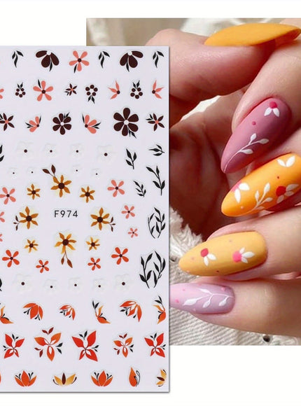 KissICON 10 Sheets KissIcon Floral Daisy Nail Art Stickers - Self