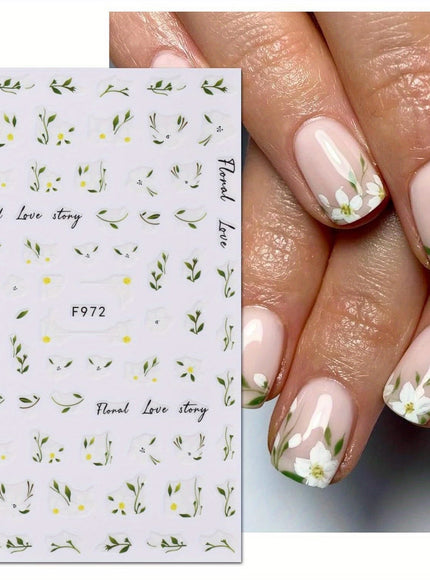 KissICON 10 Sheets KissIcon Floral Daisy Nail Art Stickers - Self