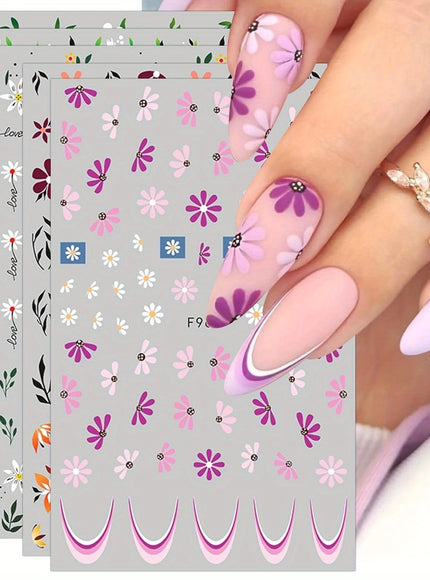 KissICON 10 Sheets KissIcon Floral Daisy Nail Art Stickers - Self