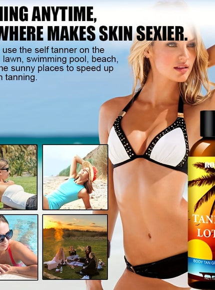 KissICON 100g Fast Sunless Tan Cream Natural Bronze