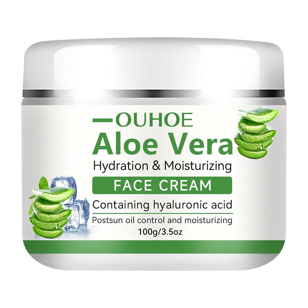 KissICON 100g OUHOE Aloe Vera Cream - Deep Hydration With