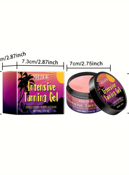 KissICON 100g Peach Glow Tanning Gel Deep Hydration