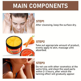 KissICON 100g Rozino Carrot Tanning Cream Sunless Bronze