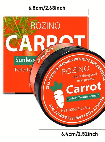 KissICON 100g Rozino Carrot Tanning Cream Sunless Bronze