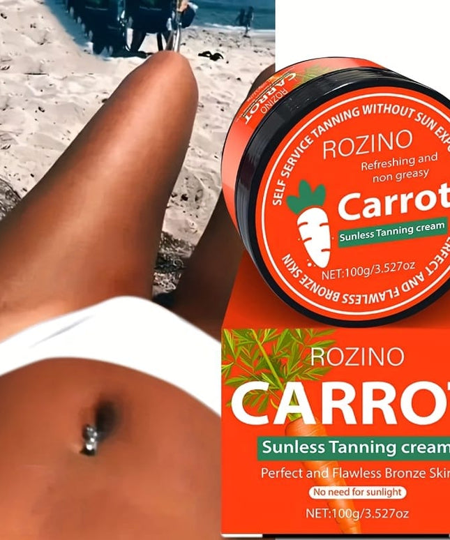KissICON 100g Rozino Carrot Tanning Cream Sunless Bronze