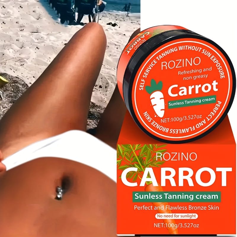 KissICON 100g Rozino Carrot Tanning Cream Sunless Bronze