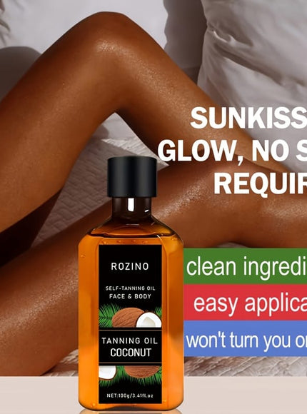 KissICON 100g Rozino Coconut Oil Sunless Tanner Natural