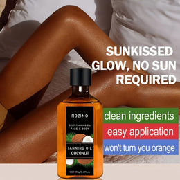 KissICON 100g Rozino Coconut Oil Sunless Tanner Natural