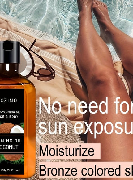 KissICON 100g Rozino Coconut Oil Sunless Tanner Natural