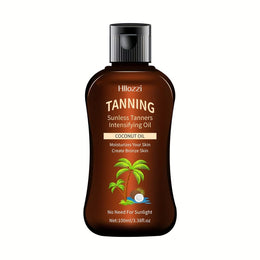 KissICON 100ml/3.38fl.oz Coconut Tanning Oil Sunless Tanners (Flip Head) Hllozzi Coconut Sunless Tanner Spray Set