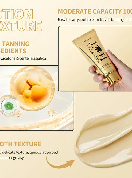 KissICON 100ml AG Hot Tanning Cream - Long Lasting Tan